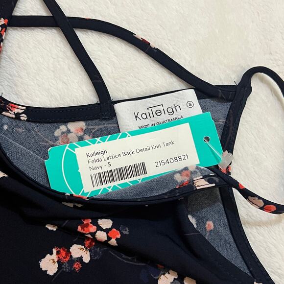 Kaileigh SMALL Felda Lattice Back Detail Knit Tank - Stitch Fix Top Strappy - Picture 6 of 10